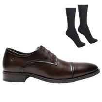 Kit Sapato Democrata Smart Comfort Madson Masculino + Par de Meia
