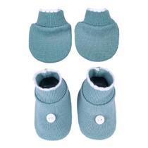 Kit Sapato e Luva Botão Verde - 2 Pares