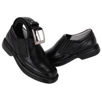 Kit Sapato Masculino Conforto e Cinto Couro Caparellus