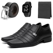 Kit Sapato Masculino Social + Relógio Carteira Cinto Oferta Kit Sapato Masculino Social + Relógio Carteira Cinto Oferta