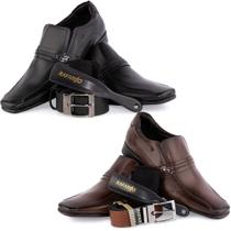 Kit Sapato Rafarillo 4x1 Social Couro Original Macio 34064 Kit Sapato Rafarillo 4x1 Social Couro Original Macio 34064
