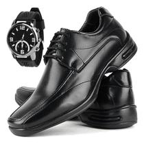Kit Sapato Social Antistress Masculino Ortopédico + Relogio! Kit Sapato Social Antistress Masculino Ortopédico + Relogio!