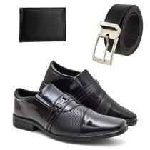 Kit Sapato Social Confort Elástico Oferta +Cinto e Carteira Kit Sapato Social Confort Elástico Oferta +Cinto e Carteira