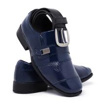 Kit Sapato Social Infantil + Cinto de Menino Verniz Pajem - Schiareli 444