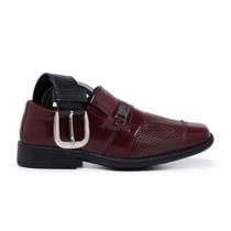 Kit Sapato Social Infantil Menino Verniz + Cinto Conforto Elegante