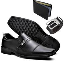Kit Sapato Social Masculino + Carteira + Cinto Clássico