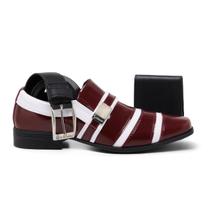 Kit Sapato Social Masculino Cinto e Carteira Confortável