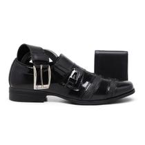 Kit Sapato Social Masculino Cinto e Carteira Noivo Elegante Kit Sapato Social Masculino Cinto e Carteira Noivo Elegante
