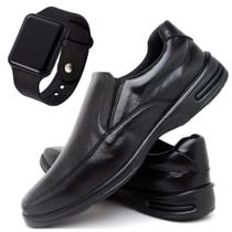 Kit Sapato Social Masculino Formal Esporte Fino Com Relógio Digital 25175 - Faria Shop