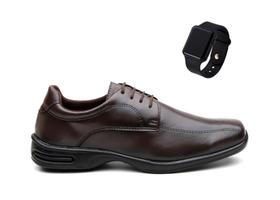 Kit Sapato Social Masculino Oxford De Amarrar + Relógio Digital Kit Sapato Social Masculino Oxford De Amarrar + Relógio Digital