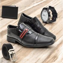 Kit Sapato Social Masculino Premium + Cinto carteira relogio