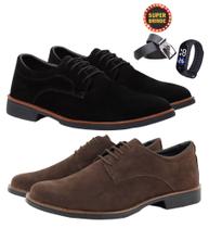 Kit Sapato Social Oxford Masculino em Couro Outlet Sampaio