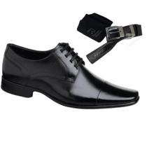 Kit Sapato Social Rafarillo Executivo Com Cadarço 4 em 1 34063-100 Preto Kit Sapato Social Rafarillo Executivo Com Cadarço 4 em 1 34063-100 Preto
