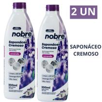 Kit Saponáceo Cremoso Lavanda 300ml ou Lustra Móveis Lavanda 200ml Nobre