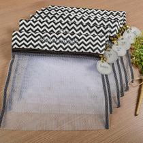 Kit Saquinho Maternidade Chevron Preto 4 Peças