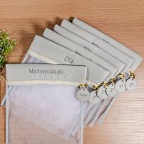 Kit Saquinho Maternidade Cinza 4 Peças
