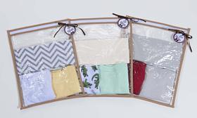 Kit Saquinhos para Roupa de Bebê Maternidade com Trocas Marrom Caqui Castor 3pçs Tagg