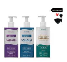 Kit Sarará Shampoo Condicionador Modelador Cachos 3a 3b 3c