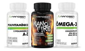 Kit Saúde e Metabolismo Ativo Nanogen NanoFire Ômega 3 Polivitamínico