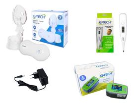 Kit Saúde Infantil Pediatrico Com Nebulizador E Inalador + Oximetro + Termometro Axilar