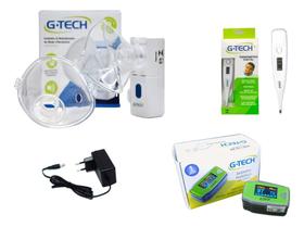 Kit Saúde Infantil Pediatrico Inalador + Oximetro + Termometro Axilar Digital