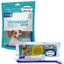 Kit Saúde Oral CET Pasta + Veggiedent Fresh Virbac Cães Gatos