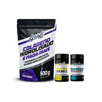 Kit Saúde Óssea Completa Vitamina D3 + K2 + Colágeno 500g + Magnésio Bisglicinato Kit Saúde Óssea Completa Vitamina D3 + K2 + Colágeno 500g + Magnésio Bisglicinato