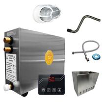 Kit Sauna Impercap 6kw 220 Bif + Tubo + Luminária + Cesto - até 7,5m³