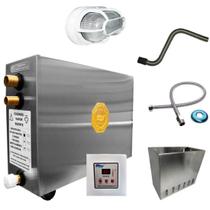 Kit Sauna Impercap 9kw 220 Bif + Tubo + Luminária + Cesto Kit Sauna Impercap 9kw 220 Bif + Tubo + Luminária + Cesto