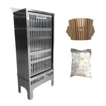 Kit Sauna Seca Elétrica 6Kw + Seixo + Luminária Impercap - até 10,5m³ Kit Sauna Seca Elétrica 6Kw + Seixo + Luminária Impercap - até 10,5m³