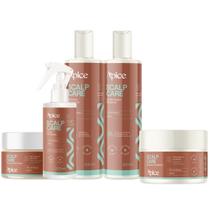 Kit Scalp Care Apice Apse 5 Produtos Tratamento Estimulante Capilar Vegano Menta Linha Completa