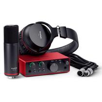 Kit Scarlett Solo Studio 4ª Geração Focusrite Com Interface, Fone E Microfone Para Estudio