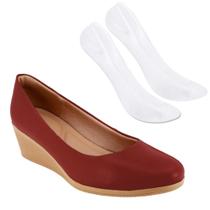 Kit Scarpin Usaflex Salto Anabela Feminino + Meia Kit Scarpin Usaflex Salto Anabela Feminino + Meia