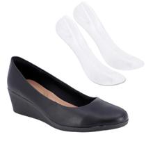 Kit Scarpin Usaflex Salto Anabela Feminino + Meia