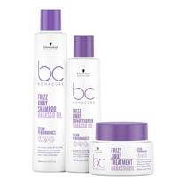 Kit Schwarzkopf BC Bonacure Frizz Away - Shampoo 250ml + Condicionador 200ml + Máscara 200g