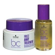 Kit Schwarzkopf BC Clean Performance Frizz Away - Máscara 200ml + Óleo 50ml Kit Schwarzkopf BC Clean Performance Frizz Away - Máscara 200ml + Óleo 50ml