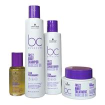 Kit Schwarzkopf BC Clean Performance Frizz Away - Shampoo 250ml + Condicionador 200ml + Máscara 200ml + Óleo 50ml Kit Schwarzkopf BC Clean Performance Frizz Away - Shampoo 250ml + Condicionador 200ml + Máscara 200ml + Óleo 50ml