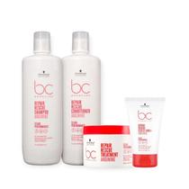 Kit Schwarzkopf Bc Repair Rescue - Shampoo 1L + Condicionador 1L + Máscara 500g + Sealed Ends 100ml