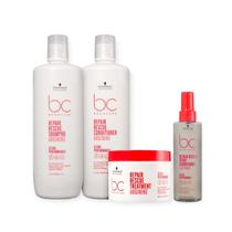Kit Schwarzkopf Bc Repair Rescue - Shampoo 1L + Condicionador 1L + Máscara 500g + Spray Conditioner 200ml