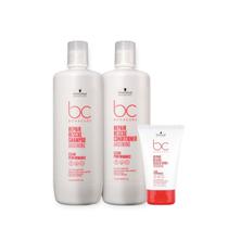 Kit Schwarzkopf Bc Repair Rescue - Shampoo 1L + Condicionador 1L + Sealed Ends 100ml Kit Schwarzkopf Bc Repair Rescue - Shampoo 1L + Condicionador 1L + Sealed Ends 100ml