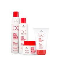 Kit Schwarzkopf Bc Repair Rescue - Shampoo 250ml + Condicionador 200ml + Máscara 200g + Sealed Ends 100ml Kit Schwarzkopf Bc Repair Rescue - Shampoo 250ml + Condicionador 200ml + Máscara 200g + Sealed Ends 100ml