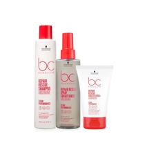 Kit Schwarzkopf Bc Repair Rescue - Shampoo 250ml + Spray Conditioner 200ml + Sealed Ends 100ml