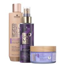 Kit Schwarzkopf Blondme Cool Blondes Neutralizante (3 Itens) Kit Schwarzkopf Blondme Cool Blondes Neutralizante (3 Itens)