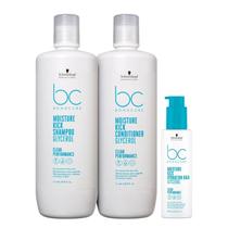 Kit Schwarzkopf Professional BC Bonacure Moisture Kick Glycerol - Shampoo 1L + Condicionador 1L + Hydration Balm 150ml