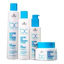 Kit Schwarzkopf Professional BC Bonacure Moisture Kick Glycerol - Shampoo 250ml + Condicionador 200ml + Hydration Balm 150ml + Máscara 200ml