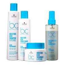 Kit Schwarzkopf Professional BC Bonacure Moisture Kick Glycerol - Shampoo 250ml + Condicionador 200ml + Spray Conditioner 200ml + Máscara 200ml