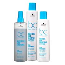 Kit Schwarzkopf Professional BC Bonacure Moisture Kick Glycerol - Shampoo 250ml + Condicionador 200ml + Spray Conditioner 200ml