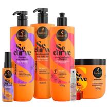 Kit Se Curve Cabelos Crespos 5 itens 500ml Haskell + Presente Lourre 15ml Kit Se Curve Cabelos Crespos 5 itens 500ml Haskell + Presente Lourre 15ml