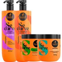 Kit Se Curve Shampoo + Cond + Finalizador Curva e Cola + Máscara Hidronutrição 500ml Haskell