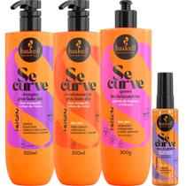 Kit Se Curve Shampoo + Cond + Goma Texturizadora 500ml + Sérum Óleo Haskell